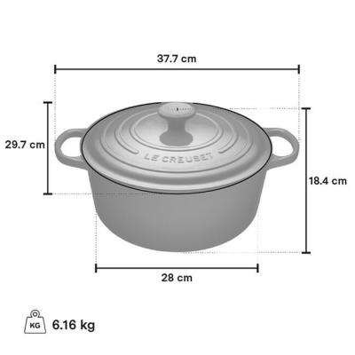 Le Creuset Enamelled Cast Iron 6.7 L Capacity Round Dutch Oven - CA-21177028771041