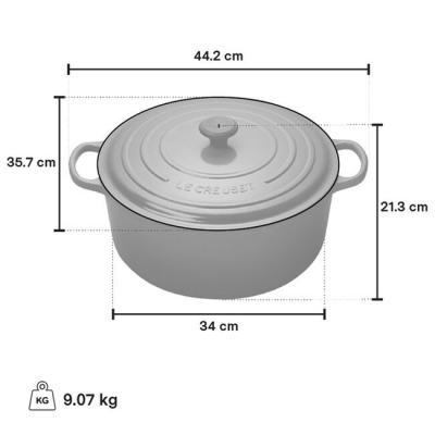 Le Creuset Enamelled Cast Iron 12 L Capacity Oval Dutch Oven - CA-21177034060041