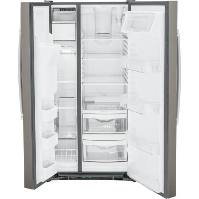 33" GE 23.2 Cu. Ft. Side-By-Side Refrigerator in Slate - GSS23GMPES