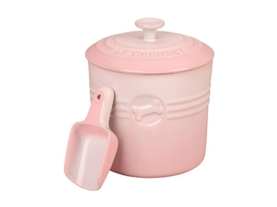 Le Creuset Pet Food Container with Scoop in Shell Pink - CA-71402330777131