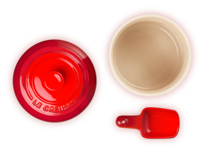 Le Creuset Pet Food Container with Scoop in Cerise - CA-71402330060131