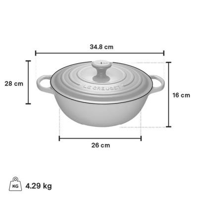 Le Creuset Enamelled Cast Iron 4.1 L Capacity Chef's Dutch Oven - CA-21114026060041