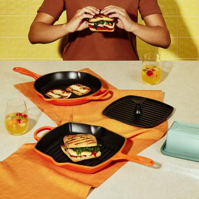 Le Creuset Square Skillet Grill and Panini Press Set - CA-CA00024000060000