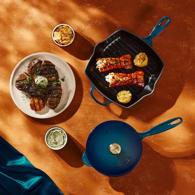 Le Creuset Square Skillet Grill and Panini Press Set - CA-CA00024000422000
