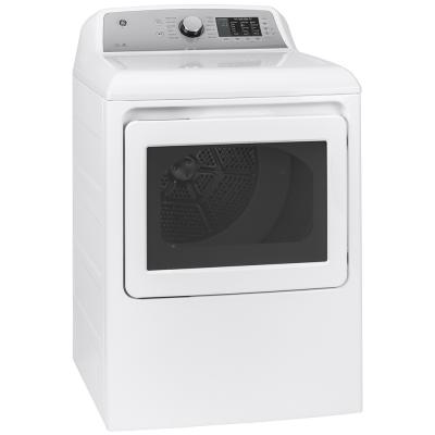 27" GE 7.4 Cu. Ft. Capacity Electric Dryer With Sanitize Cycle in White - GTD72EBMNWS