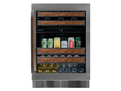 24" Stirling Dual Zone Wine & Beverage Cooler in Stainless Steel - S4-D275SS