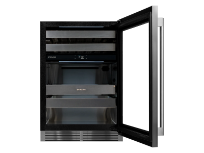 24" Stirling Dual Zone Wine & Beverage Cooler in Stainless Steel - S4-D250SS