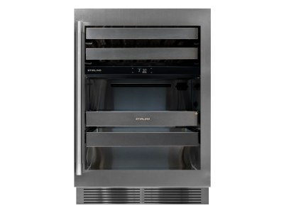 24" Stirling Dual Zone Wine & Beverage Cooler in Stainless Steel - S4-D250SS