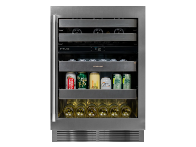 24" Stirling Dual Zone Wine & Beverage Cooler in Stainless Steel - S4-D250SS