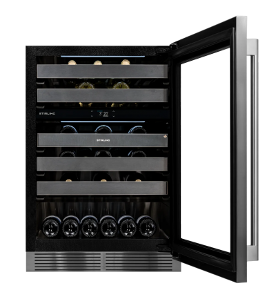 24" Stirling Dual Zone Wine Cooler in Stainless Steel - S4-D200SS