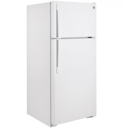 28" GE 16.6 Cu. Ft. Top-Freezer Refrigerator - GTE17DTNRWW