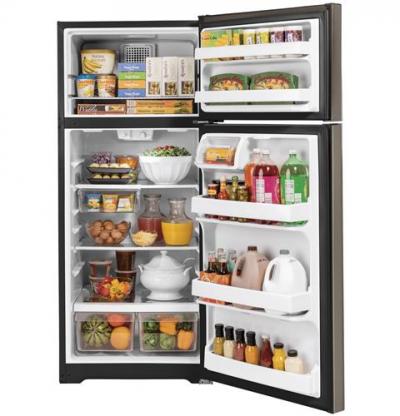 28" GE 17.5 Cu. Ft. Top-Freezer Refrigerator - GTE18GMNRES