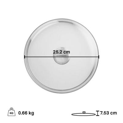 Le Creuset 9.5" Glass Lid With Stainless Steel Knob - CA-51150024001261