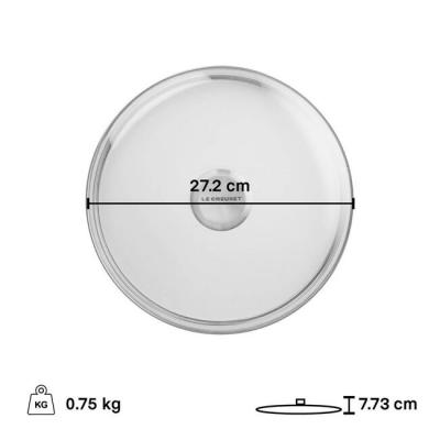 Le Creuset 10" Glass Lid With Stainless Steel Knob - CA-51150026001261