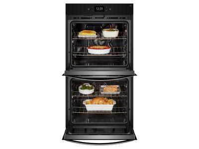 27" Whirlpool 8.6 Cu. Ft. Smart Double Wall Oven with Air Fry in Black Stainless - WOED7027PZ