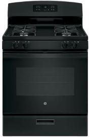 30" GE 5.0 Cu. Ft. Free-Standing Standard Clean Gas Range - JCGBS60DEKBB