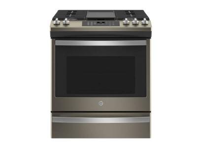 30" GE 5.6 Cu. Ft. Slide In Gas Range With Convection - JCGS760EPES