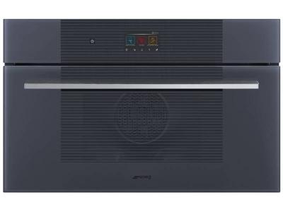SMEG Linea Design Combi-Microwave Electric Single Wall Oven - SOCU3104MCG