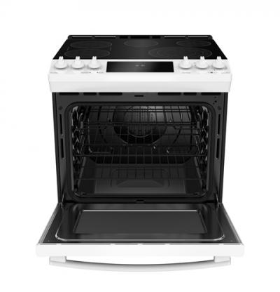 30" GE Profile 5.3 Cu. Ft. Slide In Front Control Electric Self-Cleaning Range - PCS940DMWW