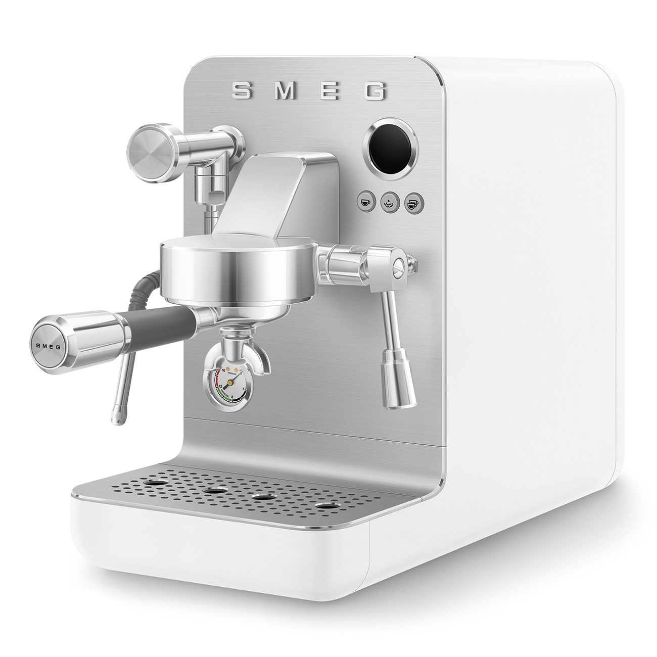 SMEG Espresso Manual Coffee Machine in White - EMC02WHMUS