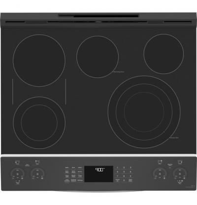 30" GE Profile 5.3 Cu. Ft. Smart Slide-In Electric Convection Fingerprint Resistant Range - PSS93YPFS