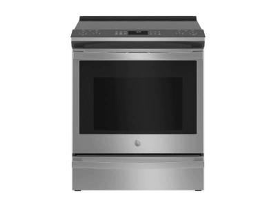 GE Profile 30 in. 5.3 cu. ft. Smart Air Fry Convection Oven Slide-In  Electric Range with 5 Smoothtop Burners - Stainless Steel