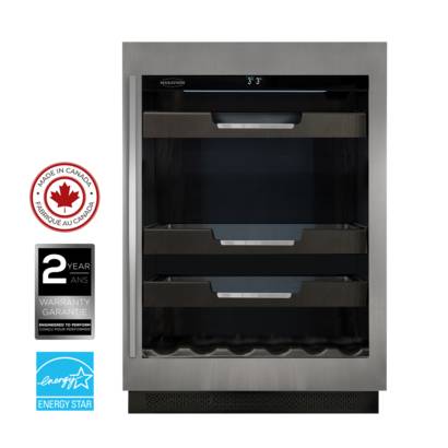 24" Marathon Built-in Single Zone Beverage Cooler in Stainless Steel - M4-100SS