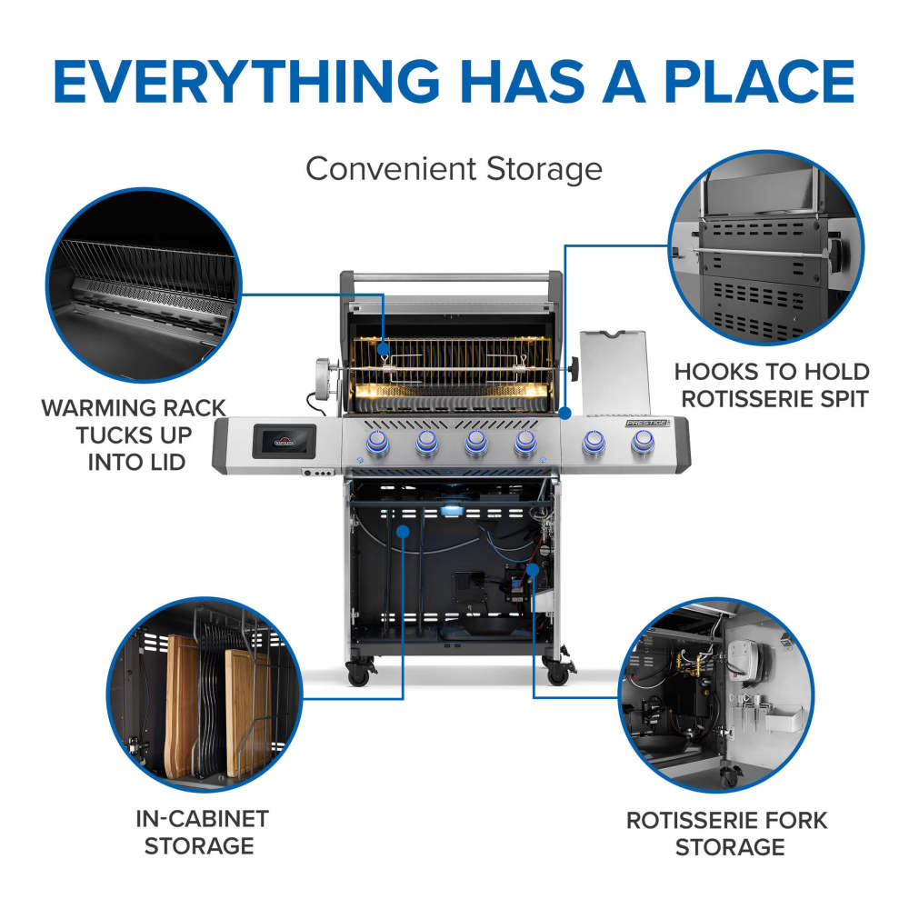 66" Napoleon Prestige PRO 500 Liquid Propane 4 Main Burners Grill - PRO500VXRSIBPSS
