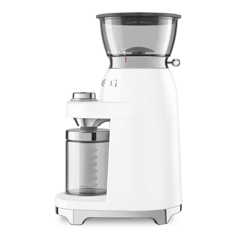 SMEG 50's Style Coffee Grinder in White - CGF03WHUS