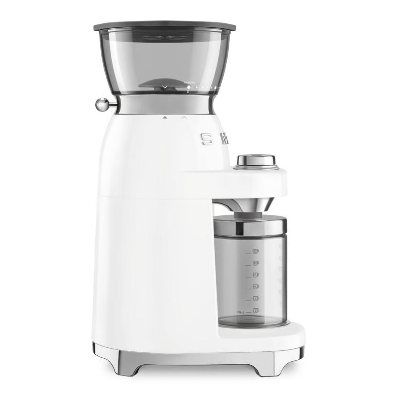 SMEG 50's Style Coffee Grinder in White - CGF03WHUS