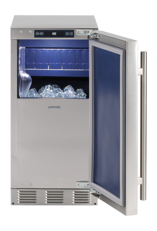 Sapphire Series 5 Outdoor Gourmet Cube Ice Machine in Stainless Steel - SIIM15POD