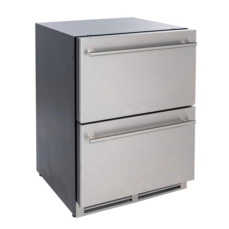 Sapphire Series 3 Indoor/Outdoor Refrigerator Drawers with Stainless Steel Exterior in Panel Ready Door - SRD243SSPR