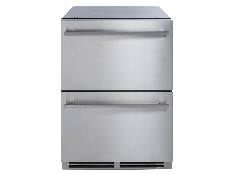 Sapphire Series 3 Indoor/Outdoor Refrigerator Drawers with Stainless Steel Exterior in Panel Ready Door - SRD243SSPR