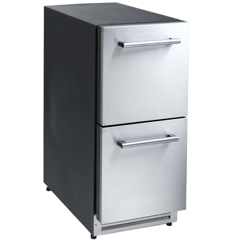 Sapphire Series 3 Indoor/Outdoor Refrigerator with 2 Drawers in Stainless Steel Panel Ready - SRD153SSPR