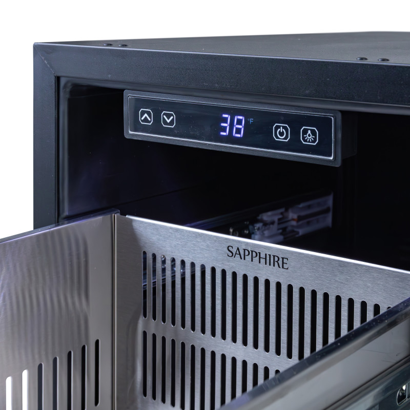 Sapphire Series 3 Indoor/Outdoor Refrigerator with 2 Drawers in Stainless Steel Panel Ready - SRD153SSPR