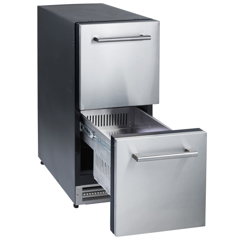 Sapphire Series 3 Indoor/Outdoor Refrigerator with 2 Drawers in Stainless Steel Panel Ready - SRD153SSPR
