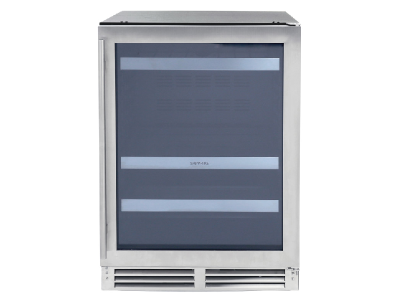 24" Sapphire Series 3 Indoor/Outdoor Beverage Center in Stainless Steel/Panel Ready Finish - SBC243SSPRADA