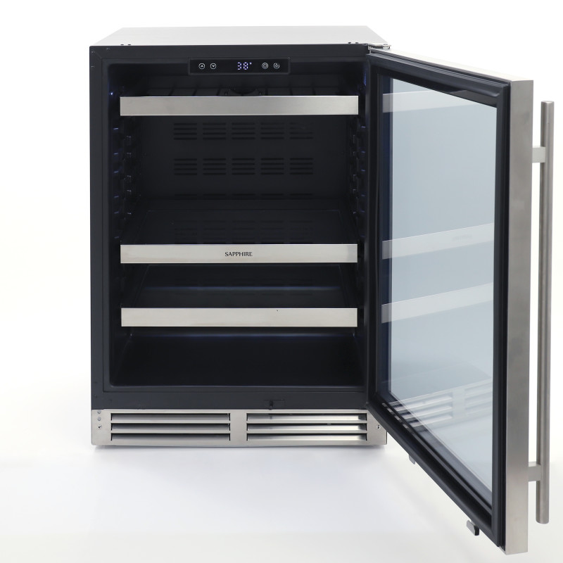 24" Sapphire Series 3 Indoor/Outdoor Beverage Center in Stainless Steel/Panel Ready Finish - SBC243SSPRADA