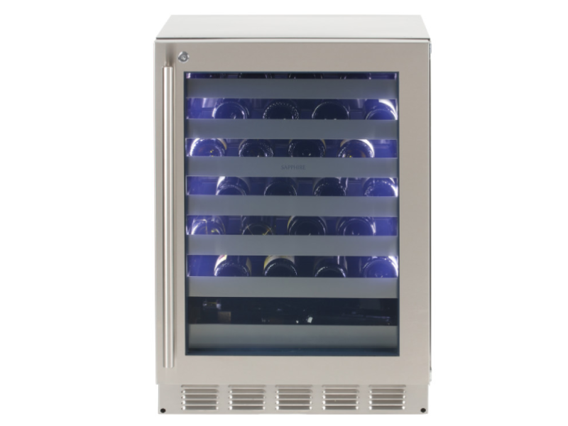24" Sapphire Series 5 Indoor Single Zone Wine Refrigerator in Stainless Steel - SW24SZSS