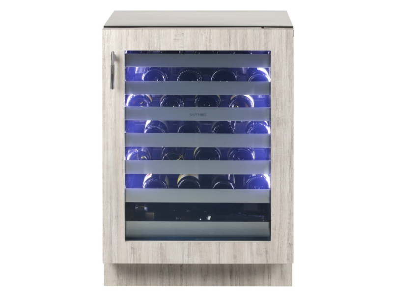 24" Sapphire Series 5 Indoor Single Zone Wine Refrigerator with Panel Ready Door Stainless Steel Exterior - SW24SZPR