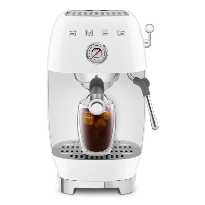 SMEG 50's Style Espresso Manual Coffee Machine - ECF03WHUS