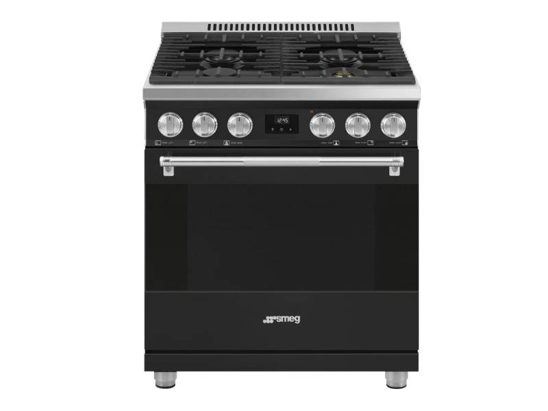 30" SMEG Freestanding Gas Range with 4 Sealed Burners  - SPR30UGGAN