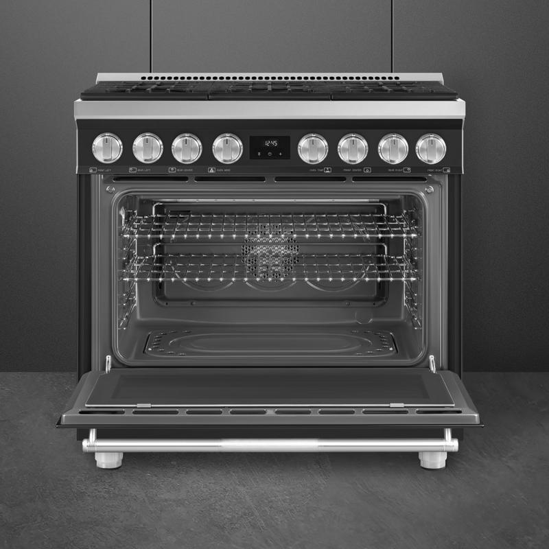 36" SMEG Freestanding Gas Range with 6 Sealed Burners - SPR36UGGAN