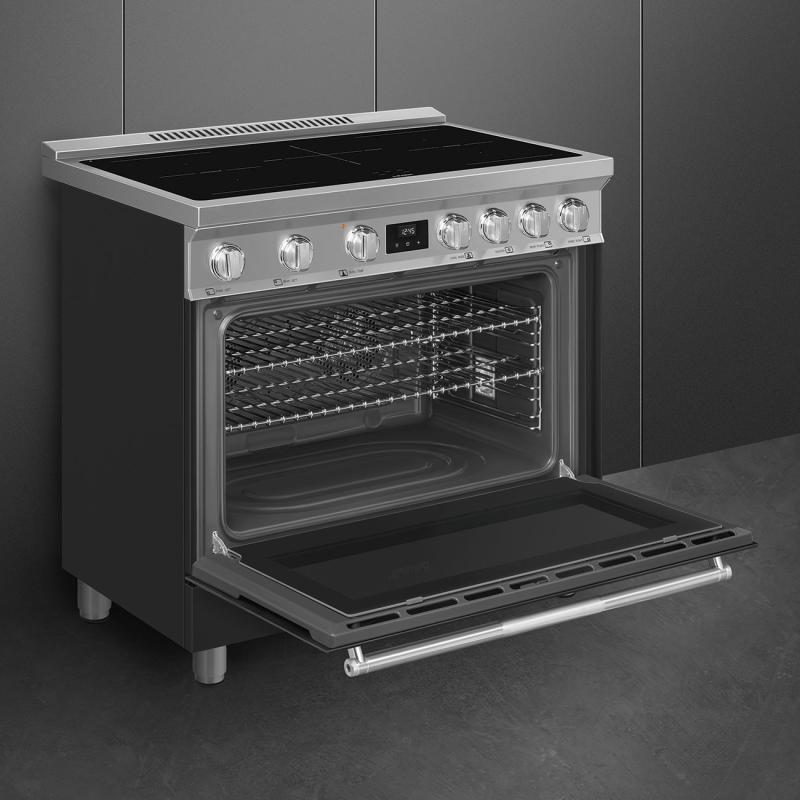 36" SMEG Freestanding Induction Range - SPR36UIMANX