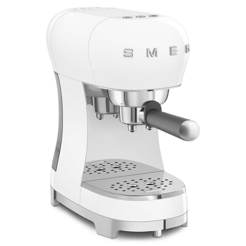 SMEG 50's Style Espresso Manual Coffee Machine - ECF00WHUS