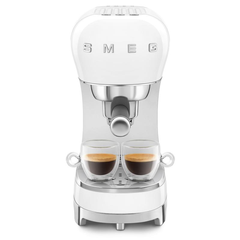 SMEG 50's Style Espresso Manual Coffee Machine - ECF00WHUS