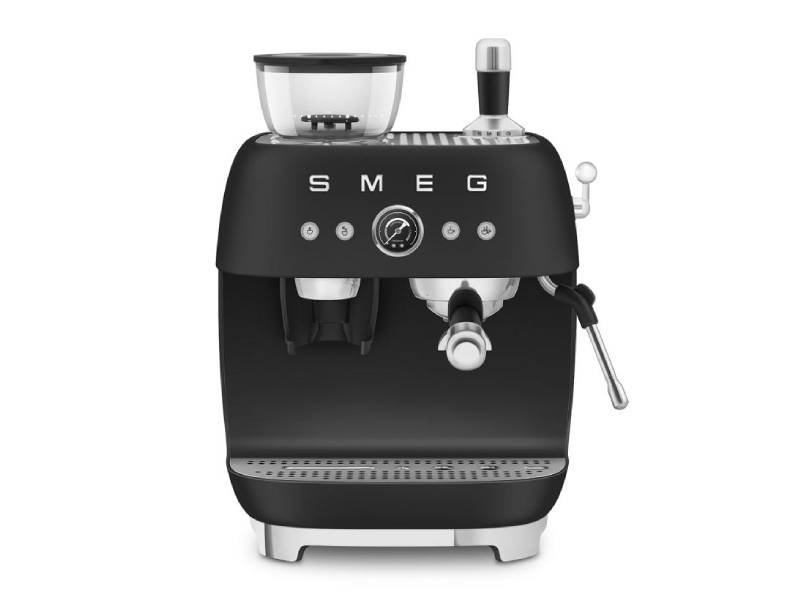 SMEG 50's Style Manual Coffee Machine with Grinder - EGF03BLMUS