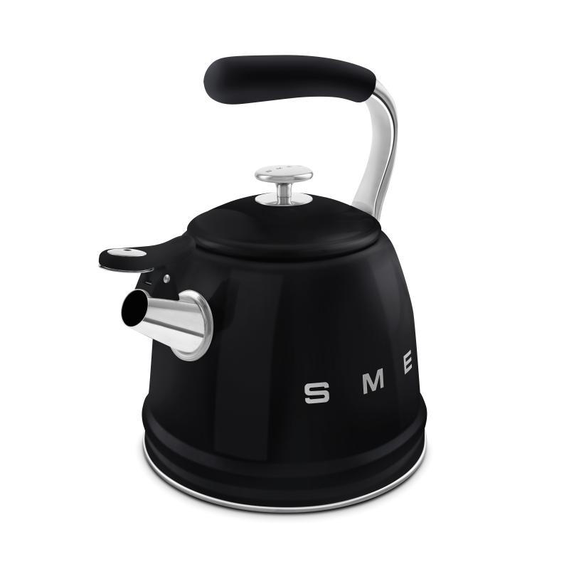 SMEG 2.3L 50's Style Stovetop whistling kettle - WKF01BL
