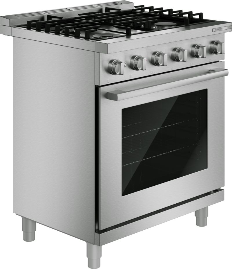 30" Bosch 500 Series Gas Freestanding Range in Stainless Steel - HGS5057UC