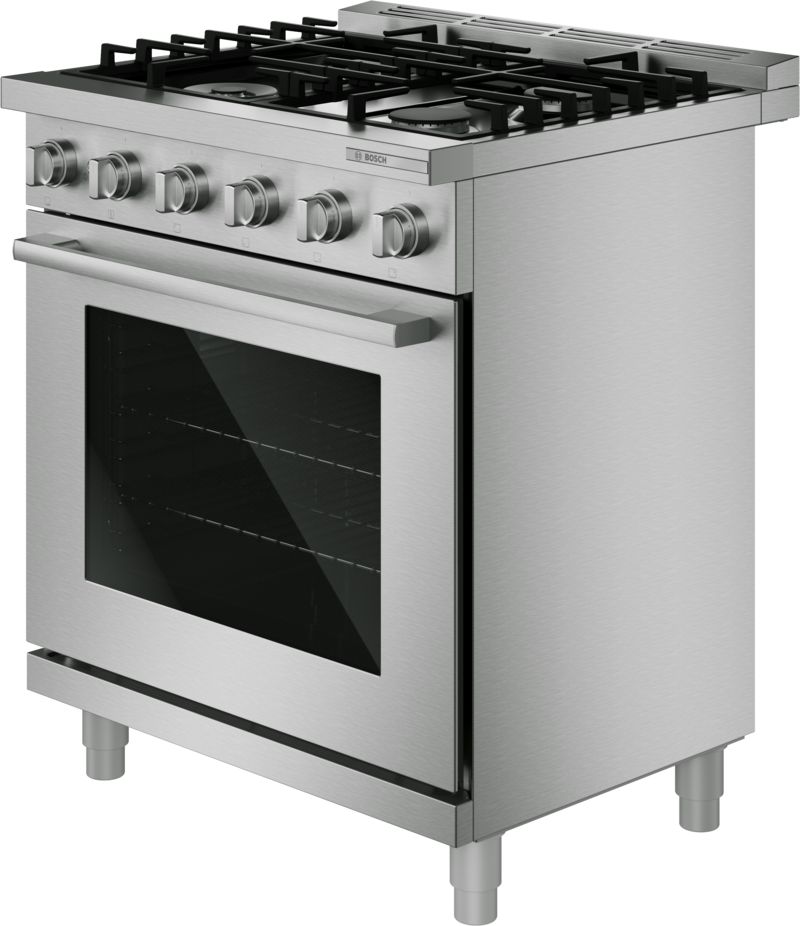 30" Bosch 500 Series Gas Freestanding Range in Stainless Steel - HGS5057UC